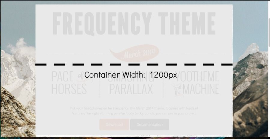 container width