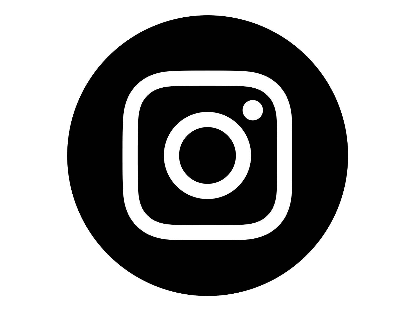 instagram icon white on black circle